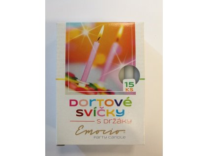 1326022 emocio dortove svicky s drzaky bile 15 ks