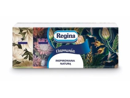 Chusteczki Higieniczne REGINA Harmonia trzywarstwowe 10 opakowan x 9 sztuk EAN GTIN 8004260003704