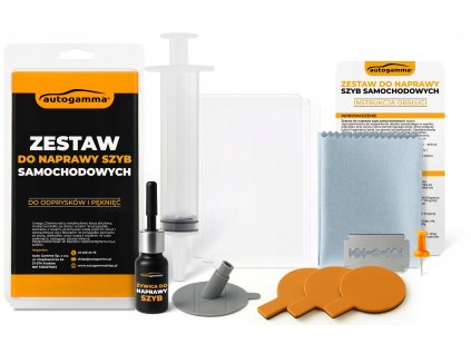 Zestaw do Naprawy Szyby Samochodowej Auta Odpryski Pekniecia Klej Zywica UV EAN GTIN 5905255255883