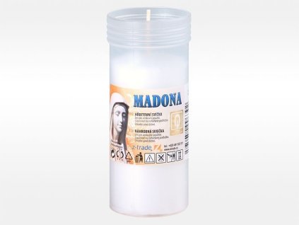 1311208 madona hrbitovni svicka bila 50x120 mm