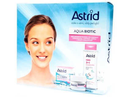1321564 astrid aqua biotic denni a nocni krem na citlivou plet 50 ml soft skin 3v1 miceralni voda 400 ml