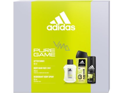 p2208135 adidas pure game voda po holeni 100 ml deodorant sprej 150 ml sprchovy gel 250 ml kosmeticka sada pro muze 1 1 122573