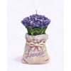 Dekorativní svíčka levandulový pytlík reliéf 13cm