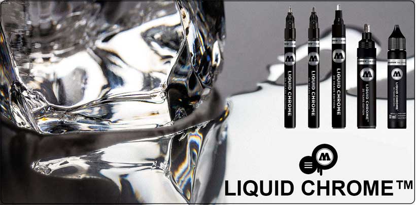 Molotow Liquid chrome - zrcadlový chrom ve fixu
