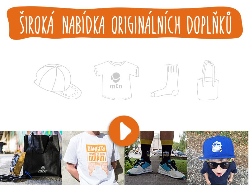 Originální doplňky, trička, kšiltovky, ponožky, tašky a další