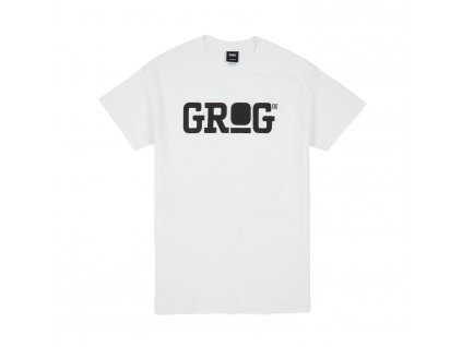 grog classic logo t shirt white