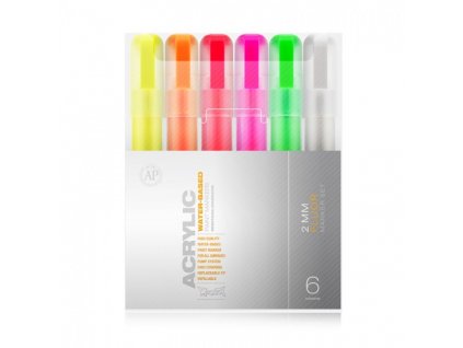 Montana Acrylic 2 mm fluor 6 set  Výhodné balení