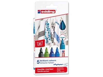 Edding 4500 fixy na textil 5 set  Výhodné balení