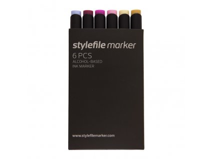 Stylefile twin marker 6 set  Výhodné balení