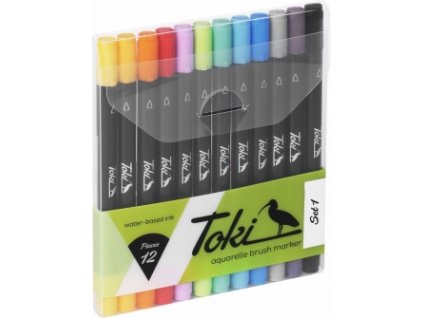 Toki Aquarelle brush marker 12 set A  Výhodné balení
