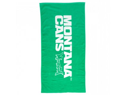 MONTANA BEACH TOWEL TYPO LOGO GREEN 600x600