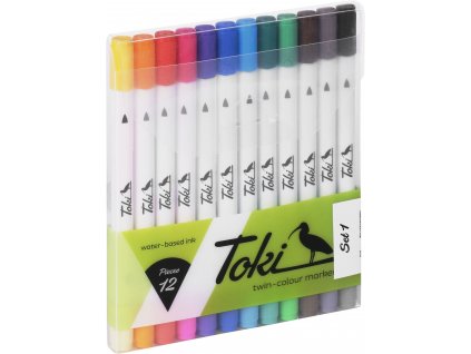 Toki Twin-colour marker 12 set  24 barev