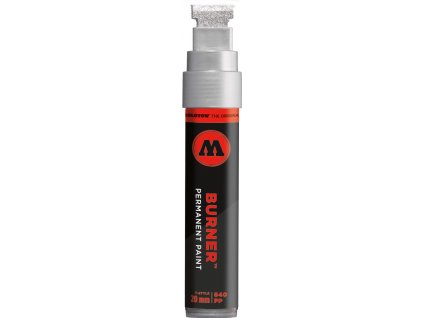 Molotow Burner 640pp - metallic silver  Stříbrná