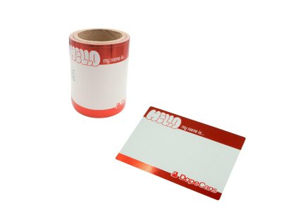 Wlepki Dope Hello My Name Is Red Metallic