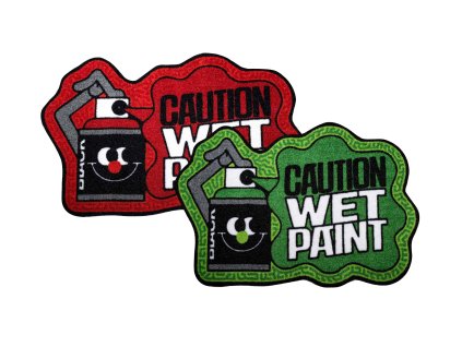 Montana Cans Doormat Caution Wet Paint Red5