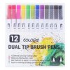 Dual tip brush pens 12 set  Výhodné balení