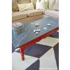 Another chalkboard coffee table with a red base
