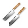 Sada kuchyňských nožů Seburo HOKORI Damascus, 2 ks (Nakiri 17 cm + Santoku 17,5 cm)