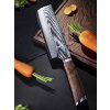 Nakiri nůž Seburo HOGANI Damascus, 17 cm