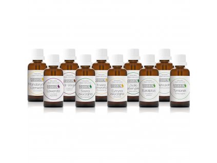 Vonné esenciální/éterické oleje 100 % přírodní Sada 10 olejů Classic