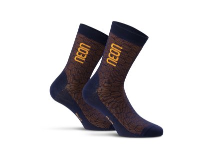Ponožky NEON 3D Orange Fluo Blue (Varianta Velikost M (39-42))