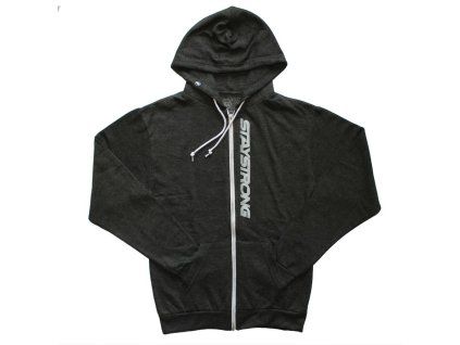 Mikina Staystrong Faster Zip Heather Black