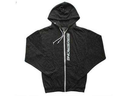 sweat stay strong faster zip heather black 4