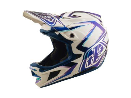 TroyLee Designs HELMA D4 COMPOSITE MIPS FLARED WHITE / INDIGO (Velikost M)