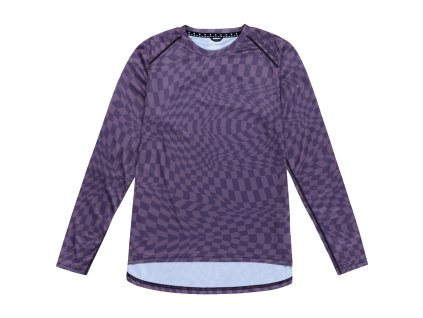 TroyLee Designs DÁMSKÝ DRES S DLOUHÝM RUKÁVEM LILIUM TWISTED CHECKERS DEEP PURPLE (Velikost XL)