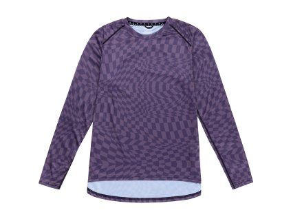 TroyLee Designs Dámský Dres S Dlouhým Rukávem Lilium Twisted Checkers Deep Purple