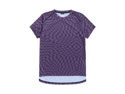 TroyLee Designs DÁMSKÝ DRES S KRÁTKÝM RUKÁVEM LILIUM TWISTED CHECKERS DEEP PURPLE (Velikost XL)