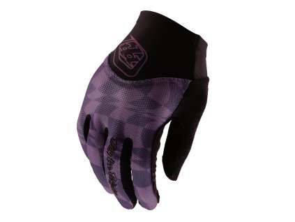 TroyLee Designs DÁMSKÉ RUKAVICE ACE TWISTED CHECKERS DEEP PURPLE (Velikost M)