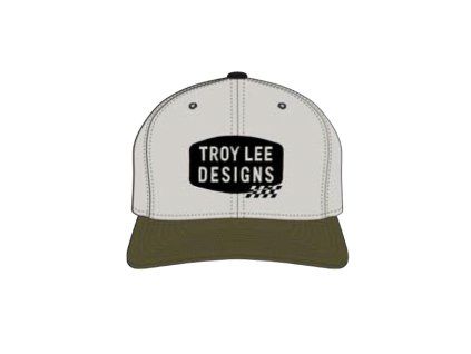 TroyLee Designs Kšiltovka Curved Snapback Stamp Vintage White / Olive