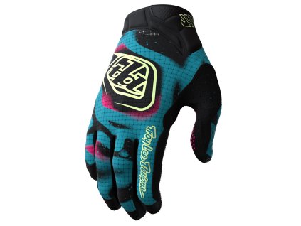 TroyLee Designs DĚTSKÉ RUKAVICE AIR MEMBRANE BLACK / GLO YELLOW (Velikost XL)