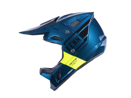 KENNY Cyklistická přilba DECADE Lunis Candy Emeraude (Barva Modrá/Žlutá, Velikost M)