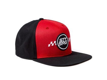 Stay Strong Icon Check snapback kšiltovka – černá/vínová