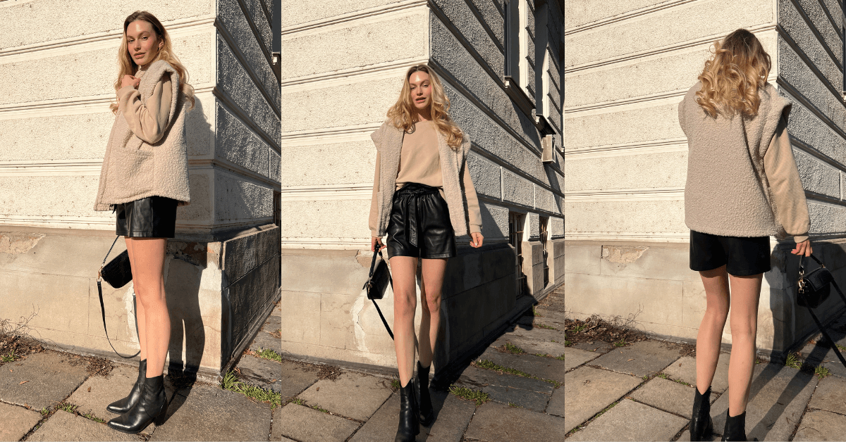 Vesta z vařené vlny ušitá v ČR, česká vesta, dámská vesta, outfit s vestou, jarní outfit inspirace
