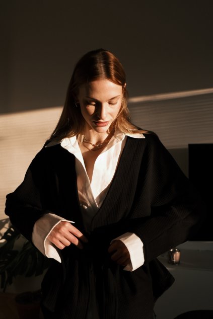 cardigan oversized střih