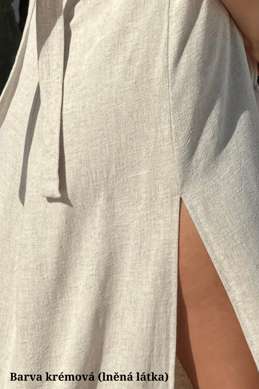 Elegantní kalhoty I. M, Krémová (lněná látka)