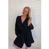 dámský župan z mušelínu černý
