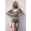 set halter neck top a šortky mini