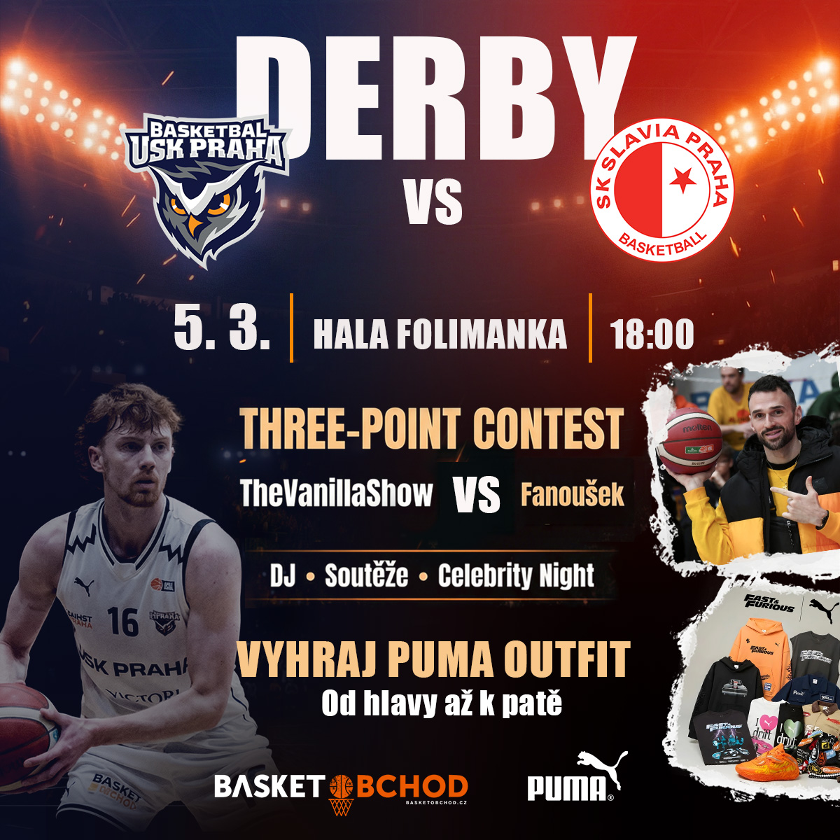 🏀 Pražské derby 5. 3. na Folimanke = Ďalšia bitka o nadvládu PRAHY