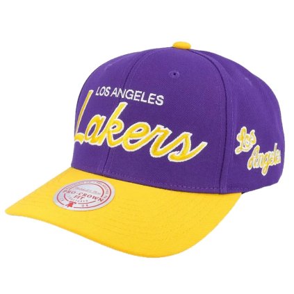 Mitchell & Ness NBA TEAM SCRIPT 2.0 PRO SNAPBACK HWC LAKERS