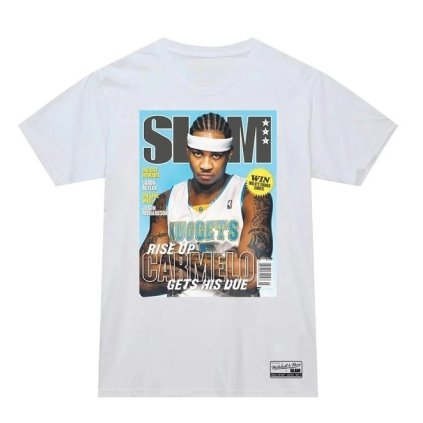 mitchell & ness slam cover carmelo anthony nuggets tee