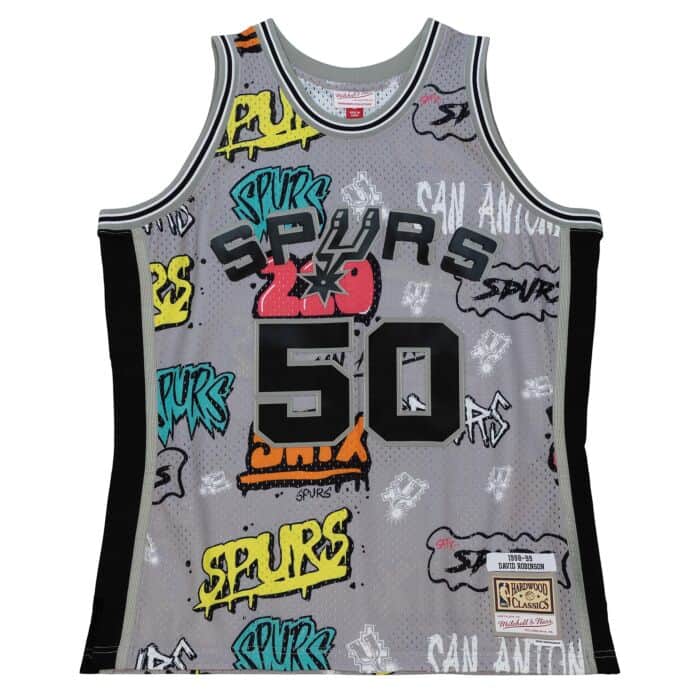 Mitchell & Ness Slap Sticker Spurs David Robinson Swingman Jersey Velikost oblečení: XL