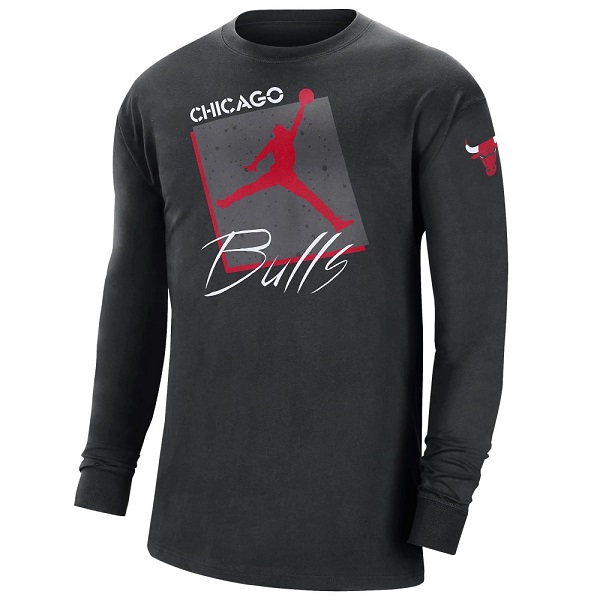Dětské Air Jordan Chicago Bulls Courtside Statement LS Tee Velikost oblečení: XL
