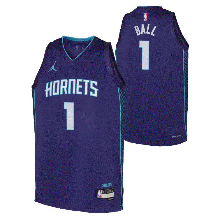 Nike Dětský dres Statement Swingman Jersey Charlotte Hornets Ball Lamelo Velikost oblečení: XL