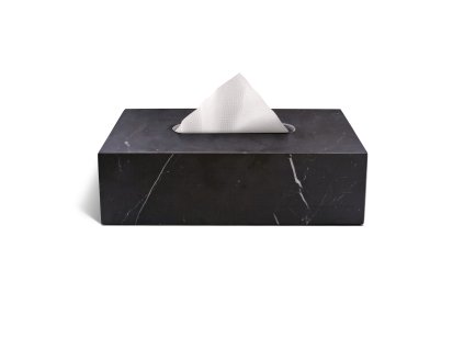 Zasobnik na ubrousky mramor cerny 2