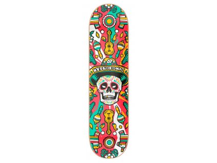 hydroponic mexican skull 2 0 skateboard deck 4h