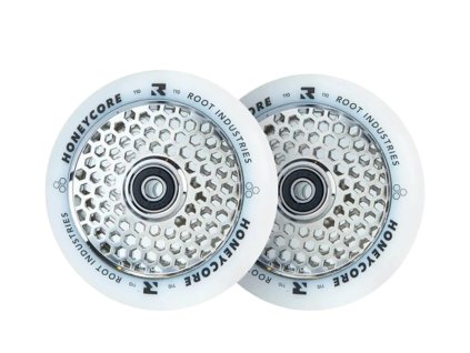root honeycore white 110mm 2 pack pro scooter wheels a8